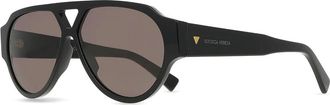 Bottega Veneta Grey Pilot Mens Sunglasses BV1318S 001 59