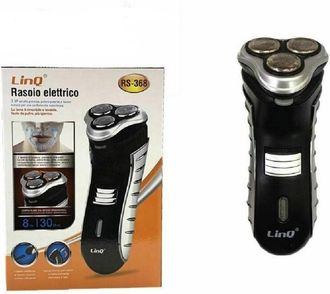 Trade Shop Trade Shop - Rasoio Elettrico Ricaricabile 3 Testine Lame Acciaio Barba Baffi Linq Rs-368