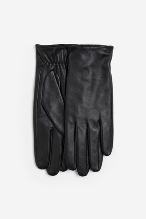 H&M Lederhandschuhe - Schwarz