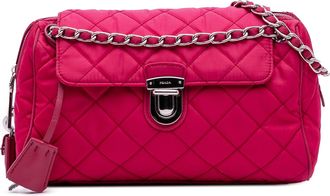 Prada Pre-owned Womens Quilted Shoulder Bag Chain - Fuschia Textile - One Size