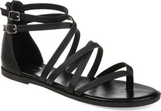 Journee Collection Women & apos;s Zailie Medium and Wide Width Flat Sandals