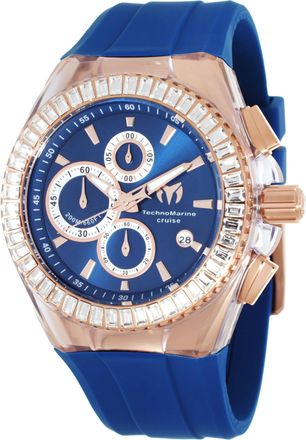 Technomarine Cruise Chronograph Quartz Crystal Blue Dial Mens Watch TM-121165