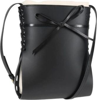 Loewe Pre-owned Bucket Bags, female, Black, Size: ONE SIZE Pre-owned Leather shoulder-bags