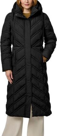 Bernardo Longline Hooded Puffer Jacket in Black at Nordstrom Rack, Size X-Small