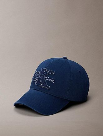 Calvin Klein Gorra De B&eacute;isbol Con Aplique De Monograma Deshilachado