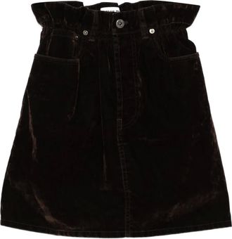 Miu Miu Minigonna in velluto - Marrone