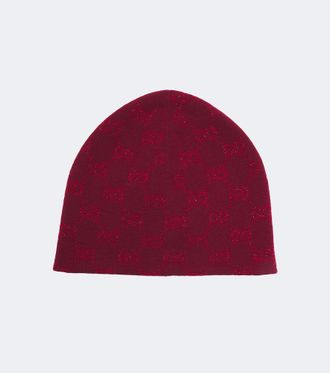 Gucci GG jacquard wool-blend lam&eacute; beanie
