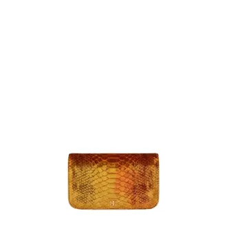 Elisabetta Franchi Accessoires, Dames, Oranje, ONE Size, Katoen, Fluwelen Crossbody Tas met Croco-Print Textuur