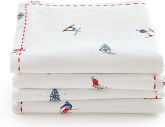 La Redoute Interieurs Set van 4 servetten, gewassen katoen, Tout Schuss