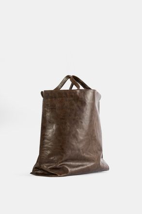 Serax Womens Shopper L Olive Khaki Hand Bags