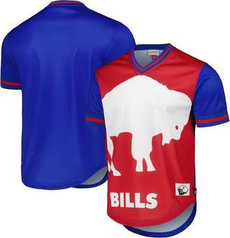 Mitchell & Ness Mens Mitchell & Ness Royal Buffalo Bills Jumbotron 3.0 Mesh V-Neck T-Shirt at Nordstrom, Size Xx-Large