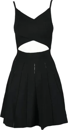 Pinko V-neck Mini Dress with Cut-Out Waist