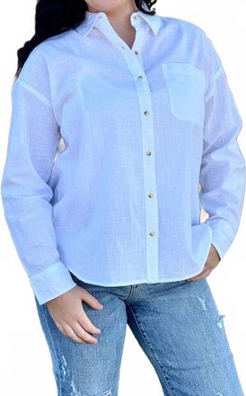 Hatley Relaxed Button Down Shirt In White