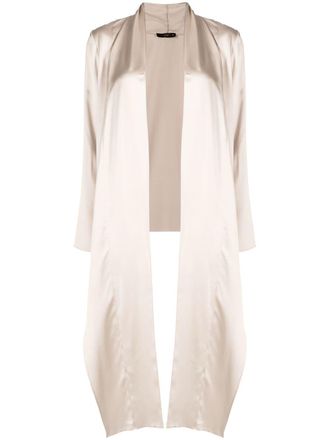 VOZ wrap-style satin blouse - Neutrals