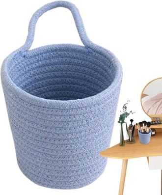 No Brand Cesta De Cuerda De Algod&oacute;n Para Organizar, Cesta Organizadora Montada En La Pared, Cestas De Cocina Tejidas A Mano Para Almacenar Fruta, Art&iacute;culos De 