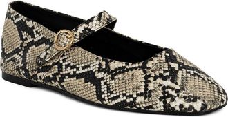 Shushop Annabelle Mary Jane Flat in Snake Emobssed at Nordstrom, Size 7.5
