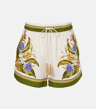 Farm Rio Shorts en mezcla de lino estampados