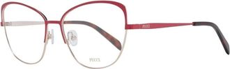 Pucci Rode Kattenoog Metalen Optische Monturen - Dames - Brillen - Rood - ONE Size - Accessoires