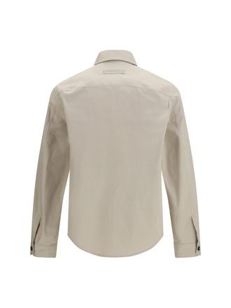 Ermenegildo Zegna Mens Linen Wool And Silk Shirt Jacket 054