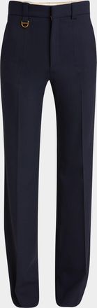 Chlo&eacute; Boyish Straight-Leg Tailored Trousers