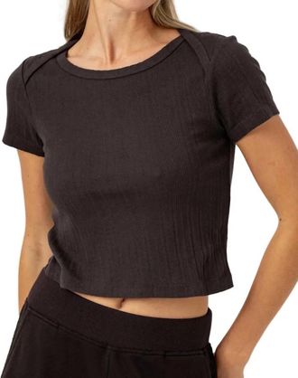 Sundays Pointelle Baby Brother Tee In Espresso
