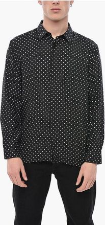 Saint Laurent Silk Polka-Dot Shirt size 40