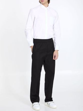 Valentino Garavani Mens Black Stretch Cotton Pant - Size EU 48 (Mens)