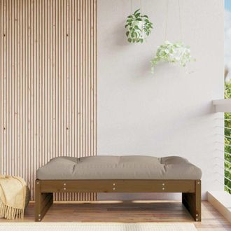 vidaXL Vidaxl - Taburete De Jard&iacute;n Madera Maciza De Pino Marr&oacute;n Miel 120x80 Cm