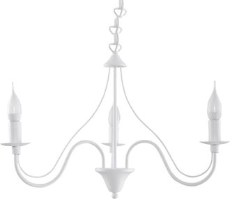 Sollux Lighting Lámpara de araña blanco acero alt. 80 cm