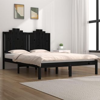 vidaXL Vidaxl - Estructura De Cama De Madera Maciza De Pino Negra 140x190 Cm