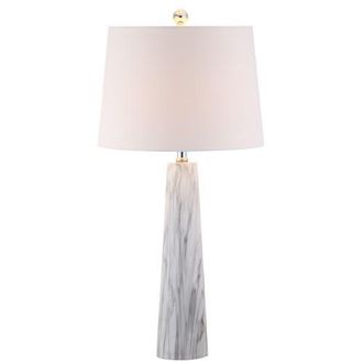Jonathan Y Designs Bradley 29 Resin LED Table Lamp, White/Black Faux Marble at Nordstrom