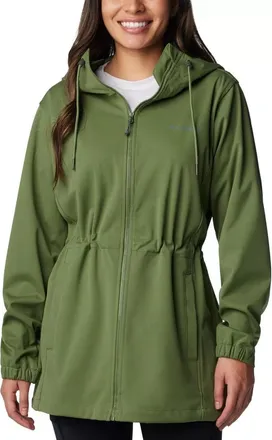 Columbia Rose Winds Jacket Womens Green Long Sleeve Full Zip Hooded FTS679