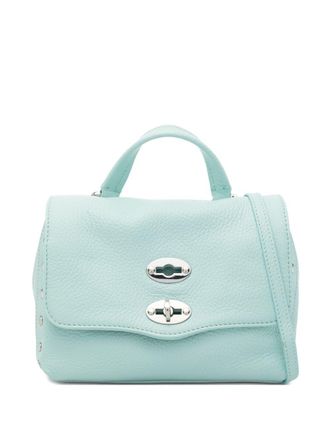 Zanellato Womens Postina Baby Bag In Hammered Leather Blue Celentano