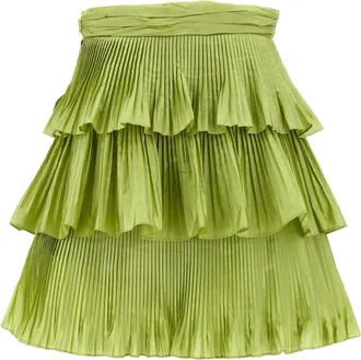 Valentino Garavani Womens Bicolor Silk Long Skirt