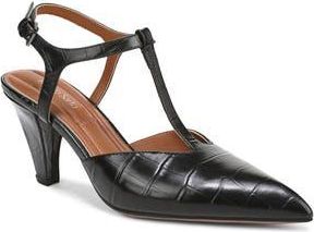 Franco Sarto Ovett Pointed Toe T-Strap Pump in Black at Nordstrom Rack, Size 7.5
