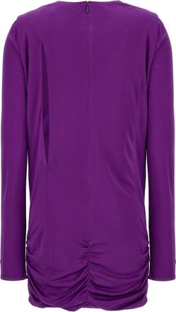 Versace Womens Purple Viscose Short Dress