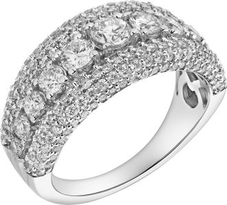 LuvMyJewelry Terra 14K Gold Round Diamond Studded Wedding Band - 2.15cts