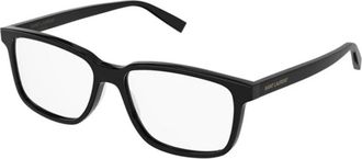 Saint Laurent SL 458 Rechthoekig Montuur - Heren - Brillen - Zwart - 58 MM - Accessoires