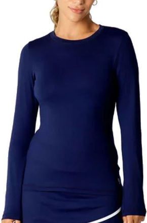 Sofibella UV Colors Womens Long Sleeve Tennis Shirt in Navy at Nordstrom, Size X-Large