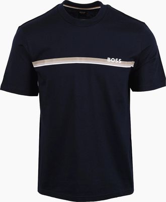 HUGO BOSS Mens Boss Black AUTHENTIC T-SHIRT DARK BLUE - Navy - Size: 42