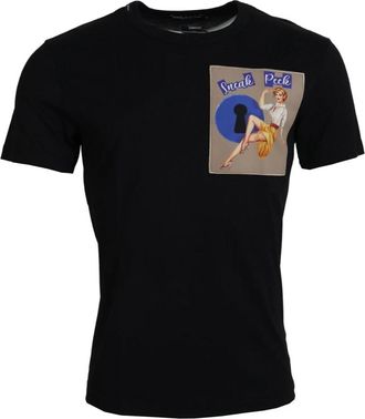 Dolce & Gabbana T-shirt - Heren - T-shirts - Zwart - S - Katoen - Tops