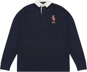 Polo Ralph Lauren Polo Beer & Big Pony Sweater - Heren - Polos - Blauw - S - Tops