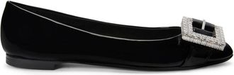 Giuseppe Zanotti Miss Buckle ballerina shoes - women - Other fibres - 38.5 - Black