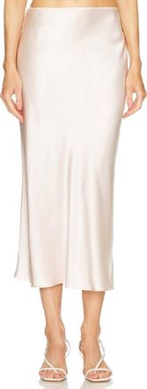 Sablyn Miranda Bias Cut Silk Skirt In Lunar