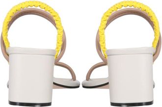 Alysi Leather Straps Sandals - Beige
