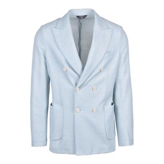 Circolo 1901 Blazers, male, Blue, Size: M Doppiopetto Jacket