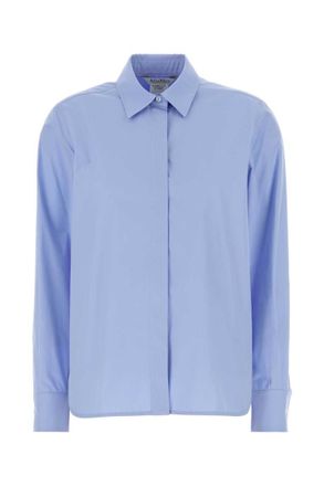 Max Mara Light Blue Regular Solid Shirt