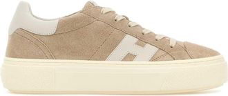 Hogan Beige Suede Sneakers