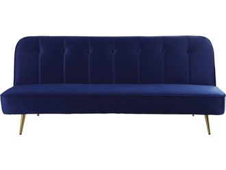 Habitat et Jardin Habitat Et Jardin - Sof&aacute; Cama/clic Clac Terciopelo james - 3 Plazas - Azul Oscuro