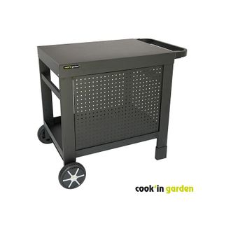 COOK IN GARDEN Cookin Garden - Mesa Auxiliar - Reva 80 - Montaje F&aacute;cil - Negro - Cook In Garden